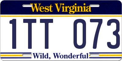 WV license plate 1TT073