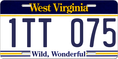 WV license plate 1TT075