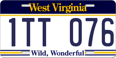 WV license plate 1TT076