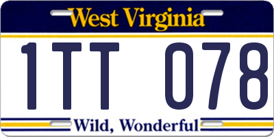 WV license plate 1TT078