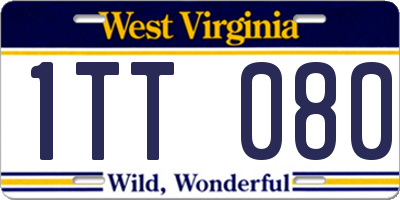 WV license plate 1TT080