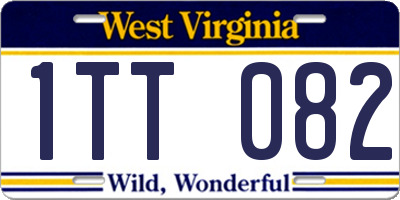 WV license plate 1TT082