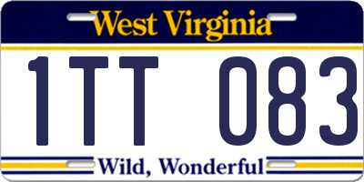 WV license plate 1TT083