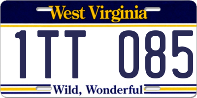 WV license plate 1TT085