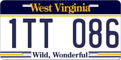 WV license plate 1TT086
