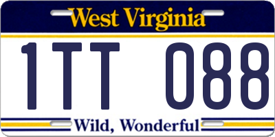 WV license plate 1TT088