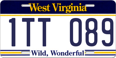WV license plate 1TT089