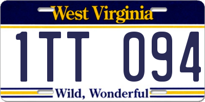 WV license plate 1TT094