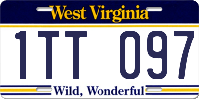 WV license plate 1TT097