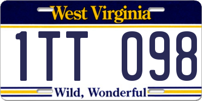WV license plate 1TT098