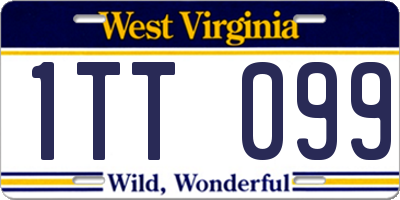 WV license plate 1TT099