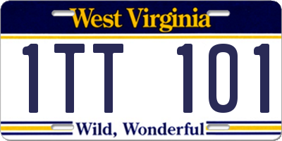 WV license plate 1TT101