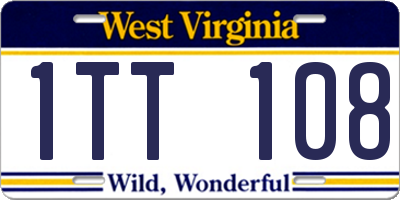 WV license plate 1TT108
