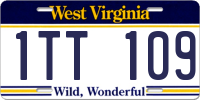 WV license plate 1TT109