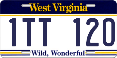 WV license plate 1TT120