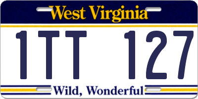 WV license plate 1TT127