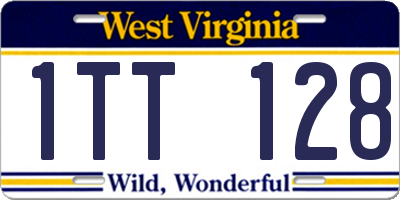 WV license plate 1TT128