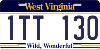 WV license plate 1TT130
