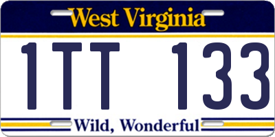 WV license plate 1TT133