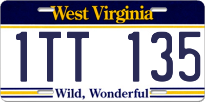 WV license plate 1TT135