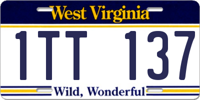 WV license plate 1TT137