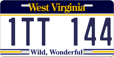 WV license plate 1TT144