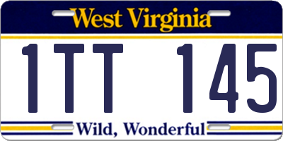 WV license plate 1TT145