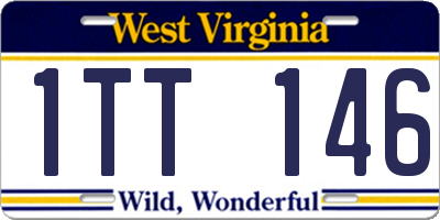 WV license plate 1TT146