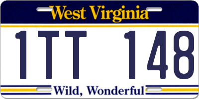 WV license plate 1TT148