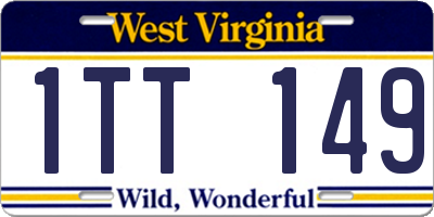 WV license plate 1TT149