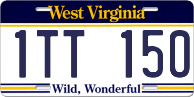 WV license plate 1TT150