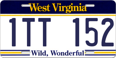WV license plate 1TT152