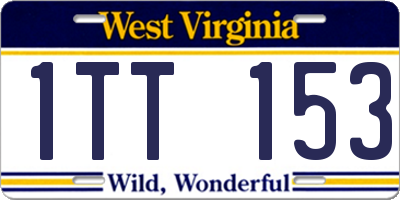 WV license plate 1TT153
