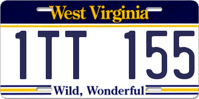 WV license plate 1TT155