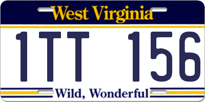 WV license plate 1TT156