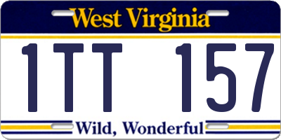 WV license plate 1TT157