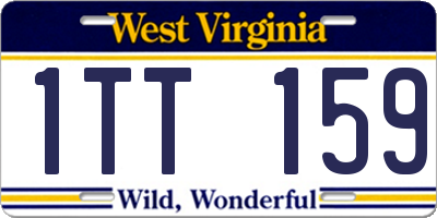WV license plate 1TT159