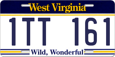 WV license plate 1TT161