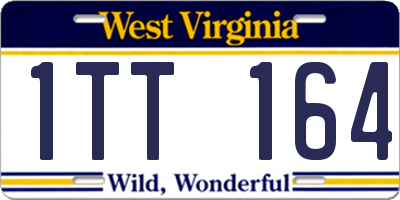 WV license plate 1TT164