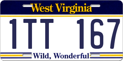 WV license plate 1TT167