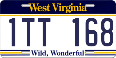 WV license plate 1TT168