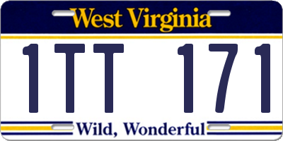 WV license plate 1TT171