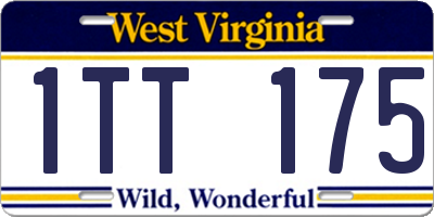 WV license plate 1TT175