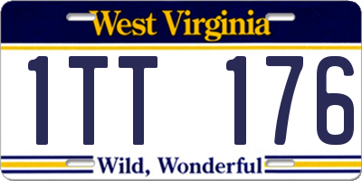 WV license plate 1TT176