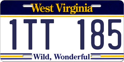 WV license plate 1TT185