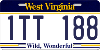 WV license plate 1TT188