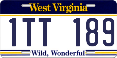 WV license plate 1TT189