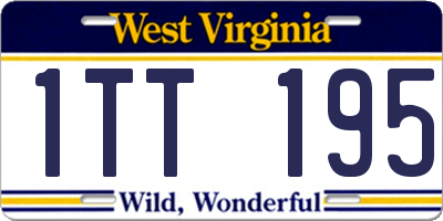 WV license plate 1TT195