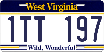 WV license plate 1TT197