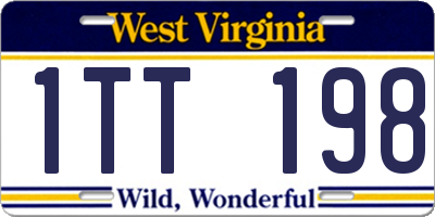 WV license plate 1TT198